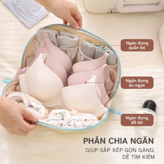 Túi Vải Đựng Đồ Du Lịch Đa Năng Chống Thấm, Túi Đựng Đồ Cá Nhân, Mỹ Phẩm, Nội Y Gọn Gàng Tiện Lợi