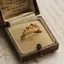 PNPIA- Nhẫn Hổ Phách Mặt Trời Ma Thuật, Nhẫn Garnet Dainty Cam, Trang Sức Đá Quý Màu Cam Nhật Bản, Quà Tặng Nhẫn Có Thể Điều Chỉnh Boho Dainty Cho Nàng