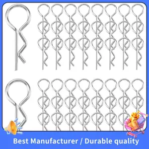 Bộ 50 Thân Bằng Thép Không Gỉ Kẹp Vỏ Nắp Pin Uốn Cong Cho 1 / 10 RC Xe Điều Khiển Từ Xa Đồ Chơi Vượt Quá Các Bộ Phận Dự Phòng