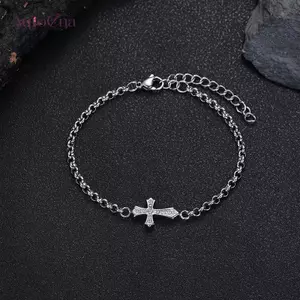 AqToCna Cá Tính Retro Chữ Thập Cặp Đôi Vòng Tay Dành Cho Nữ Đơn Giản Có Thể Điều Chỉnh Vòng Tay Cặp Đôi Trang Sức Quà Tặng AqToCna