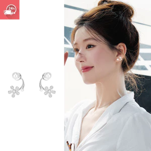 Bông tai nữ đa năng đa năng bạc 925 thời trang và thanh lịch