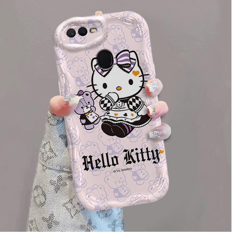 Ốp Silicon Hoạt Hình Cho OPPO A5S A7 A12 F9 F9 Pro 3D Phụ Kiện Vỏ Điện Thoại Mềm TPU Kitty Sinh Viên Ốp Lưng Chống Sốc