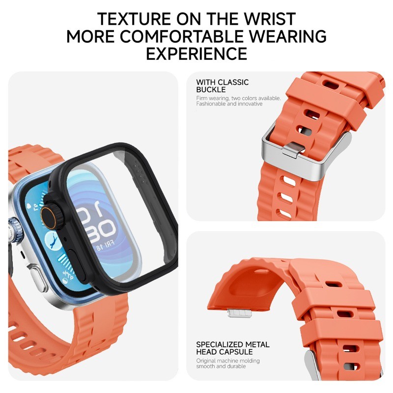 Dây đeo silicon + đổi sang Ultra cho đồng hồ Huawei Fit 5 / Fit 5 Pro vỏ vòng tay lốp xe đạp cho dây đeo Huawei Fit 4 / Fit 4 Pro