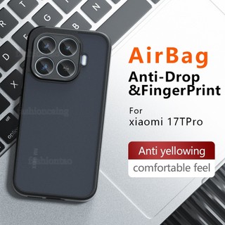 Ốp Lưng Cho Xiaomi 17T Pro 1 7 T 17T Pro Xiaomi17TPro Matte Skin Feel Trong Suốt Mờ TPU Ốp lưng Acrylic Từ Tính Với Áo Giáp Sạc Không Dây Ốp Lưng Chống Sốc
