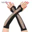 AqToCna Vintage Đảng Cosplay Lưới Co Giãn Găng Tay Hộp Đêm Nhảy Múa Nửa Ngón Vui Vẻ Fishnet Găng Tay Nữ Dài Lỗ Gãy Tay Tay AqToCna