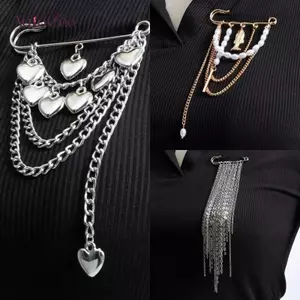 AqToCna Phóng Đại Nhiều sels Trâm Cài Quần Áo Phụ Kiện Thời Trang Trái Tim Tình Yêu Retro Kim Loại Pin Phụ Kiện Trang Sức AqToCna