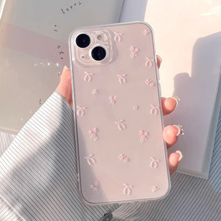 Ốp Điện Thoại Di Động Cho Samsung Galaxy S20 S21 FE Note 10 Lite Plus 20 Ultra A71 A72 A73 M23 A03 Ốp Lưng Dễ Thương Nơ Màu Hồng Bảo Vệ Ống Kính Silicon Chống Sốc Mềm Trong Suốt TPU