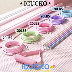 Dây căng ICUCKO, Bộ tập thể dục tại nhà Cáng tập thể dục đa chức năng, Huấn luyện kéo dài bụng Thể dục Kéo dây căng Pilates Stick Set cho gia đình