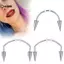 KUZHEN 1 Thép Titan C Thanh Ma Cà Rồng Fangs Răng Môi Xuyên Punk Spiked Labret Tai Sụn Xuyên Bông Tai 2021 Xu Hướng Trang Sức HOT