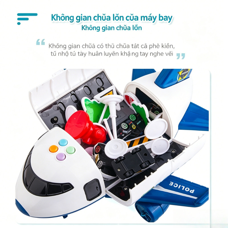Máy Bay Biến Hình Cỡ Lớn – Mua 4 Tặng 1, đồ Chơi Xe Hơi Biến Thành Máy Bay, Dạy Bé Kỹ Năng Sắp Xếp, Quà Tặng Trẻ Em