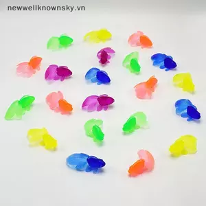 MỚI 10 Chiếc Trẻ Em Chơi Nước Bãi Biển Quà Tặng Mô Phỏng Mô Hình Cá Vàng Nhiều Màu Sắc Cao Su Mềm Cá Nhỏ Bé Tắm Đồ Chơi SKY