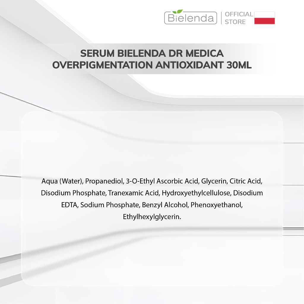 Serum dưỡng trắng Bielenda Dr Medica Overpigmentation Antioxidant mờ thâm, nám, tàn nhang, hỗ trợ trẻ hóa da 30ml