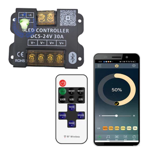 Bộ điều chỉnh độ sáng Bluetooth UVYX Đơn sắc Nhiệt độ màu không hai màu Không RGB Không RGB Không RGBCW Bộ điều khiển mờ 5-24V