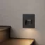 PYCOU 3 Đèn Bước, Đèn Cầu Thang Trắng Ấm 0.5W 3000K, Lắp Đặt Dễ Dàng Đen Nhúng Cầu Thang Bước Đèn Hành Lang