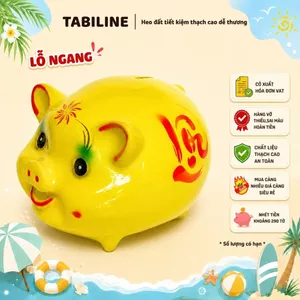 Heo đất ống tiết kiệm tiền lỗ ngang size nhỡ siêu đáng yêu LD48 - TABILINE