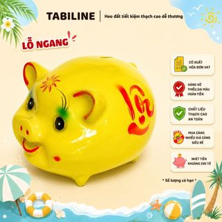 Heo đất ống tiết kiệm tiền lỗ ngang size nhỡ siêu đáng yêu LD48 - TABILINE