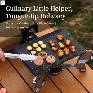 Chảo nướng vuông di động - Chảo BBQ Mini chống dính phong cách Nhật Bản để nấu ăn ngoài trời