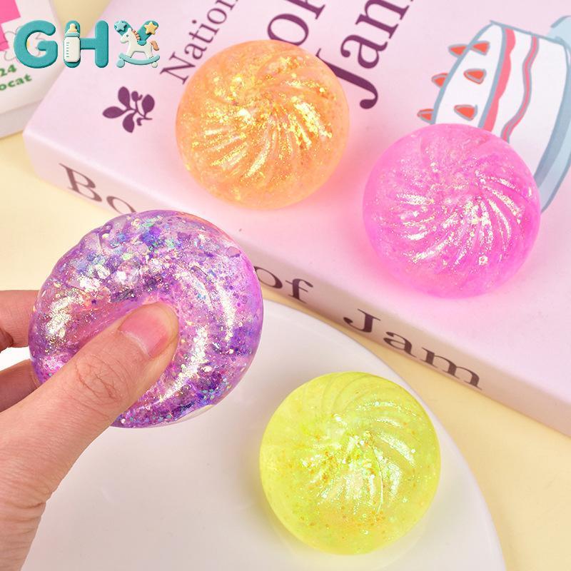 GHX Lấp Lánh Bánh Bao Bóp Bóng Đồ Chơi Cảm Giác Chống Căng Thẳng Fidget Cho Trẻ Em Đảng Ủng Hộ Bàn Làm Việc Tại Nhà Thư Giãn Quà Tặng VN