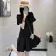 Váy thiết kế mùa hè 125kg béo mm Size lớn Phiên bản Hàn Quốc Họa tiết voan khâu giữa