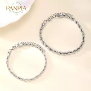 PNPIA- 2 Chiếc Đa Năng Hợp Thời Trang Dây Xoắn Dây Xích Cặp Đôi Vòng Tay Dành Cho Nữ Thời Trang Đơn Giản Vòng Tay Bộ Phụ Kiện Trang Sức Quà Tặng