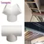 Đầu nối ống xả BORAGETE, Khớp nối ống thông gió nhanh PVC hình chữ T / Y, Bộ nối ống thông gió 100 / 150 / 200mm di động Bộ nối ống thông gió tại nhà