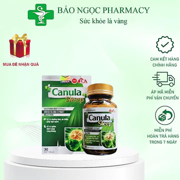 Viên uống ngủ ngon CANULA SLEEP - hỗ trợ sức khỏe, dưỡng tâm an thần, giảm căng thẳng, stress