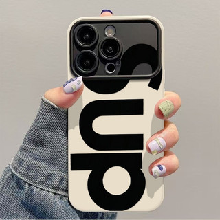 SUP Tiếng Anh Đơn Giản Thích Hợp Cho iPhone 17 Pro Ốp Lưng Chống Sốc XS Max 15 Pro Max 17 Pro 11 Pro XR 12 14 16 ProMax 7 Plus 13 Ốp Điện Thoại Silicon Mềm Mờ