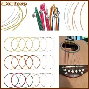 AIHOM 48 Cái / bộ Bộ Phụ Kiện Đàn Guitar Acoustic Dây Capo Pis Winder Chân Cầu Yên Xe Bộ Chăm Sóc Đàn Guitar Tất Cả Trong Một Dành Cho Người Mới Bắt Đầu,
