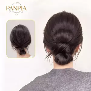 PNPIA- Tóc Tổng Hợp Bun Đuôi Ngựa Lông Tơ Tóc Giả Kẹp Dự Tiệc Trang Phục Phụ Kiện Tóc Giả Đuôi Ngựa Tóc Nối Dài Cho Nữ