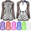 CQCJ Fishnet Đồ Bơi Che Lưng Phong Cách Gợi Cảm Rỗng Ra Áo Liền Quần, Thời Trang Dài Tay Màu Trơn Nhìn Xuyên Qua Đi Biển Mùa Hè Mặc Đi Biển