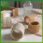 SWEET 6 Loại Dệt Handmade Khăn Ăn Nhẫn Dệt Mộc Mạc Tự Nhiên Khăn Ăn Nhẫn Giá Đỡ Trang Trí Bàn Gỗ Phục Sinh Mây Khăn Ăn Vòng Bule n
