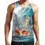 Cat Turtle Pizza 3D Tank Top Unisex, Áo thun không tay thoáng khí mềm mại ngộ nghĩnh, Áo Vest đi biển Hawaii Y2K