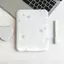 Gương gấp mini họa tiết ngôi sao xanh nhạt nền trắng phong cách thanh lịch đơn giản