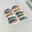 10 Chiếc Đầu Móng Tay Hình Hạnh Nhân Với Ngọc Trai Sao Biển-Thiết Kế 3D Họa Tiết Lấp Lánh Bấm Móng Tay Cho Nữ Tiệc Cưới