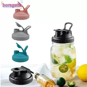 Nắp lọ Mason BORAGETE, Nắp chai nhựa có thể tái sử dụng, chống rò rỉ 70 / 86mm cho nắp vòi miệng rộng Dụng cụ nhà bếp tại nhà