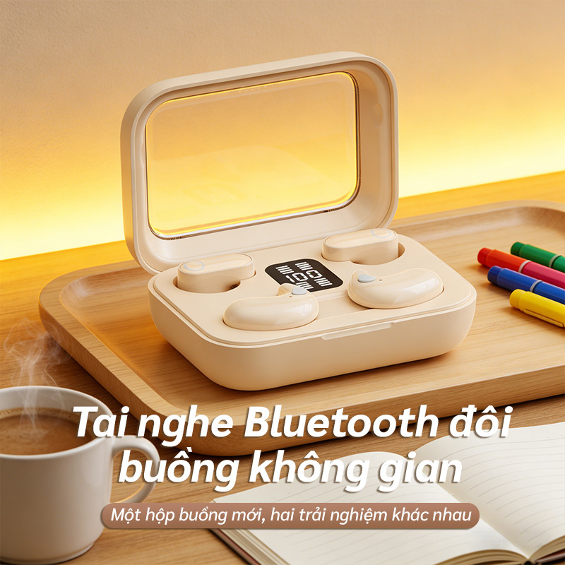 Tai nghe không dây mới khử tiếng ồn pin dài âm thanh nổi sử dụng cho màn hình LED cảm ứng iOS Android