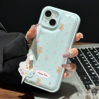 Ốp Điện Thoại Cao Cấp Kết Cấu Da Dày Nơ Hoa Thỏ Thích Hợp Cho iPhone 14promax 15promax 14 15 plus 16 17 pro max 16pro 13promax 11 12 promax Vỏ Bảo Vệ Chống Sốc
