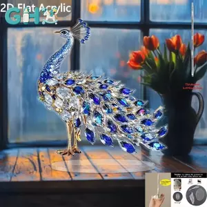GHX 1 Cái 2D Phẳng Acrylic Tượng Pha Lê Sang Trọng Peaco Trang Trí Để Bàn Trang Trí Phòng Ngủ Phòng Khách Văn Phòng VN