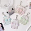 Móc khóa giữ Photocard OLVIDO Kpop, Hộp đựng thẻ trái tim tình yêu đôi cánh Acrylic, Phim hoạt hình di động 3 Inch trong suốt Tấm bảo vệ màn hình thẻ thần tượng cho nữ sinh viên