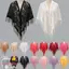 TOPTOOLCX Evening Prom Cape, Khăn choàng nữ rỗng nhiều màu, Phụ kiện đám cưới có tua rua Khăn quàng cổ thời trang