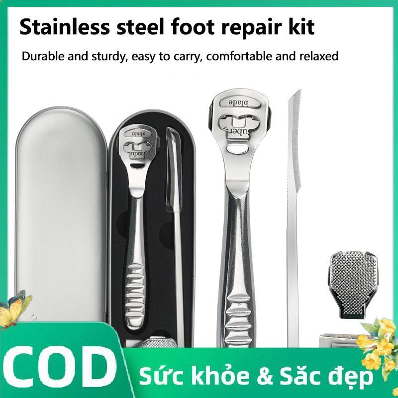 Trong Kho Thép Không Gỉ Móng Chân Công Cụ Thiết Lập Chân Dao Cạo Callus Remover Tẩy Tế Bào Chết Máy Cạo Râu Cá Tuyết