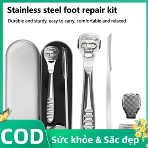 Trong Kho Thép Không Gỉ Móng Chân Công Cụ Thiết Lập Chân Dao Cạo Callus Remover Tẩy Tế Bào Chết Máy Cạo Râu Cá Tuyết