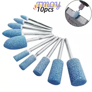 TMOY 10 Chiếc Đầu Đánh Bóng Đầu Bánh Xe Mài Mòn Gắn Cho Dụng Cụ Quay Điện Mài Điện Đá Bánh Xe Dremel Phụ Kiện TMOY