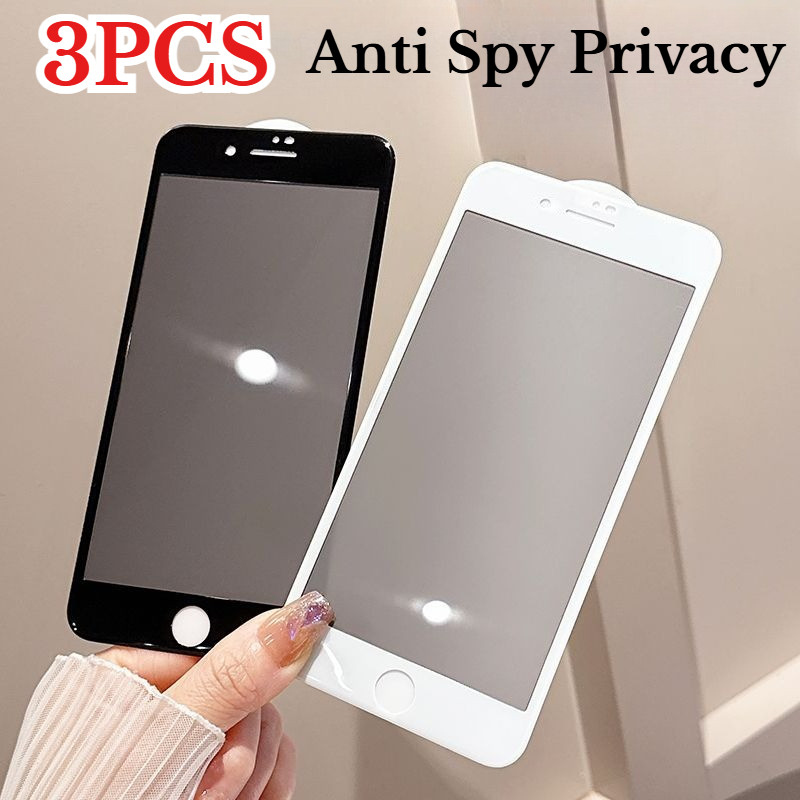 1-3 Chiếc Đen Edge Bảo Vệ Màn Hình Cho iPhone 8 7 6 6s Plus SE Chống Gián Điệp Riêng Tư Kính Cường Lực Cho iPhone SE 2020 2022 8Plus 7Plus 6Plus 6sPlus Điện Thoại Kính Phim