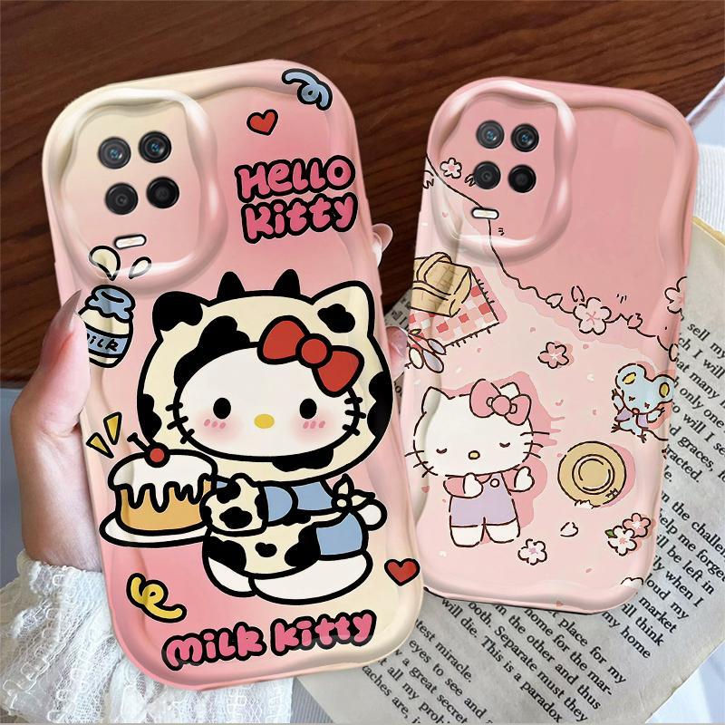 Thích hợp cho OPPO A54 4G 3D Wave Soft TPU Cartoon Kitty Female Vỏ điện thoại chống sốc