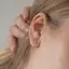 ECK 3 Cái / bộ Bốn Cánh Hoa Zircon Bông Tai Đính Hoa Dành Cho Nữ Nhỏ Cổ Điển Đa Năng Khuyên Tai 3 / 4 / 5 Mm HOT