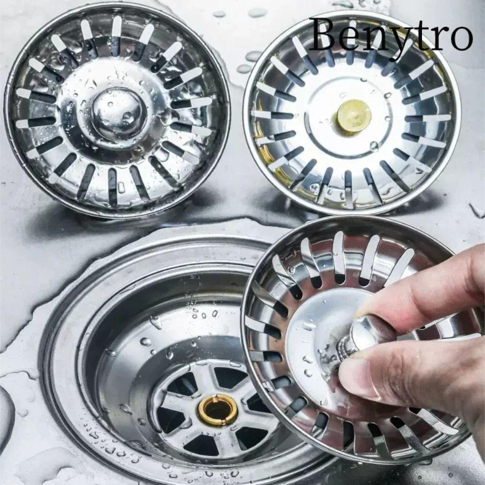 Benytro Nút chặn nước BENYTRO, Bộ lọc bồn rửa dày bằng thép không gỉ, Bộ lọc đa năng Nhà bếp
