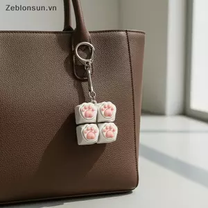 # HB # 9 Phím Im Lặng Bàn Phím Móc Khóa Mèo Paw Nút Giảm Căng Thẳng Keycap Trang Trí forputer Bàn Laptop Học Sinh.
