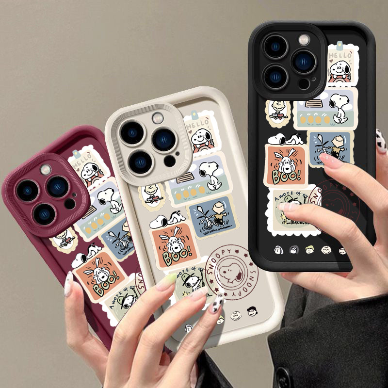 Ốp Điện Thoại Snoopy Dễ Thương Cho Motorola MOTO Edge 50 60 70 Pro Fusion Ultra G100 G56 G86 G85 G35 G75 G05 G84 G15 G06 G34 G54 G24 G14 G60 G53 Thời Trang Silicon Mờ Mềm Hoạt Hình