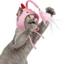 QEARY Cat Teaser Hat, Đồ chơi trêu ghẹo gắn trên đầu có thể điều chỉnh chống cắn, Đồ dùng cho mèo có lông vũ Tự giải trí Phim hoạt hình tương tác Cat Stick Pet Play